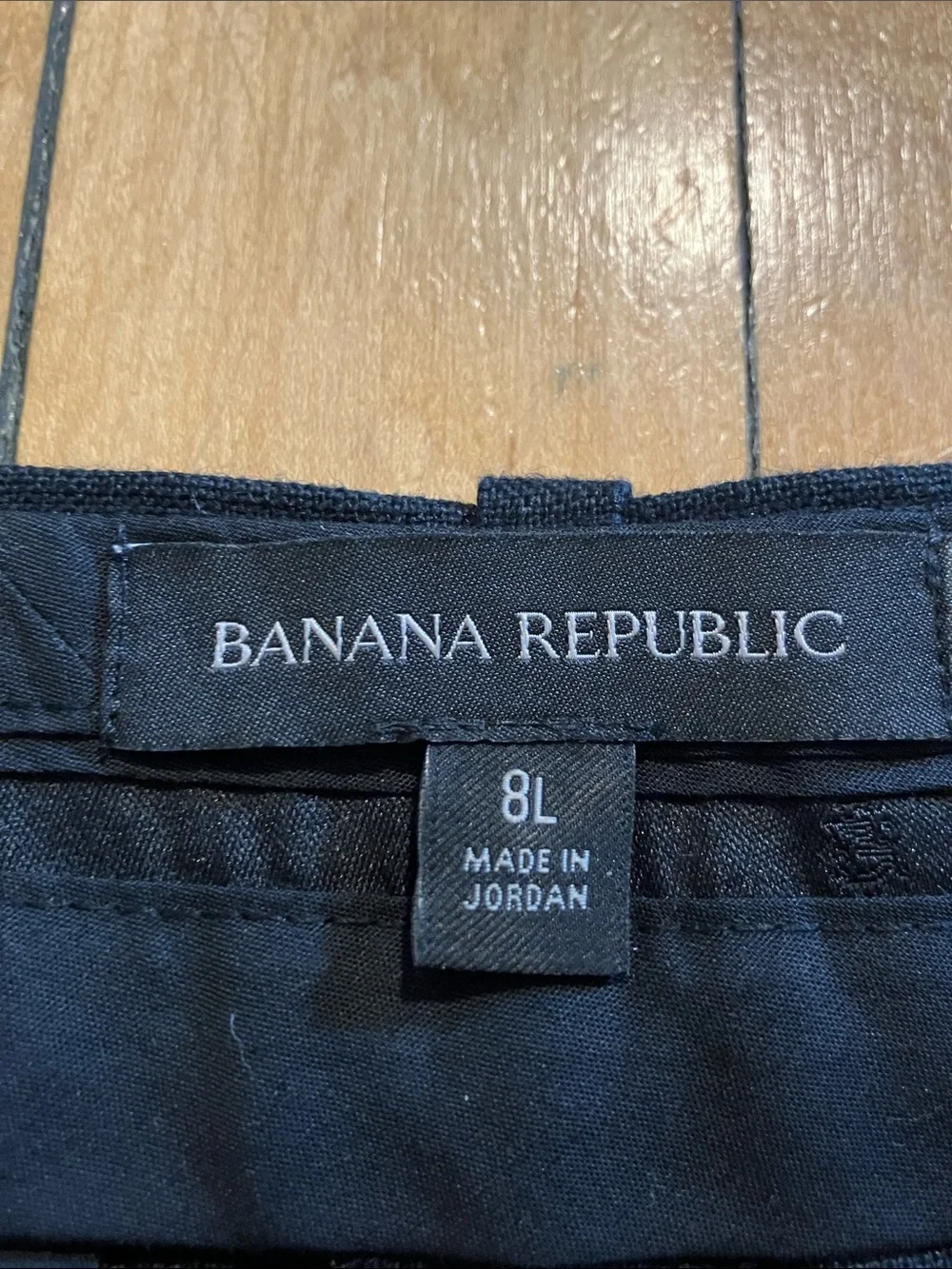 Banana Republic Black Linen Pleated Trousers Size 8 Long